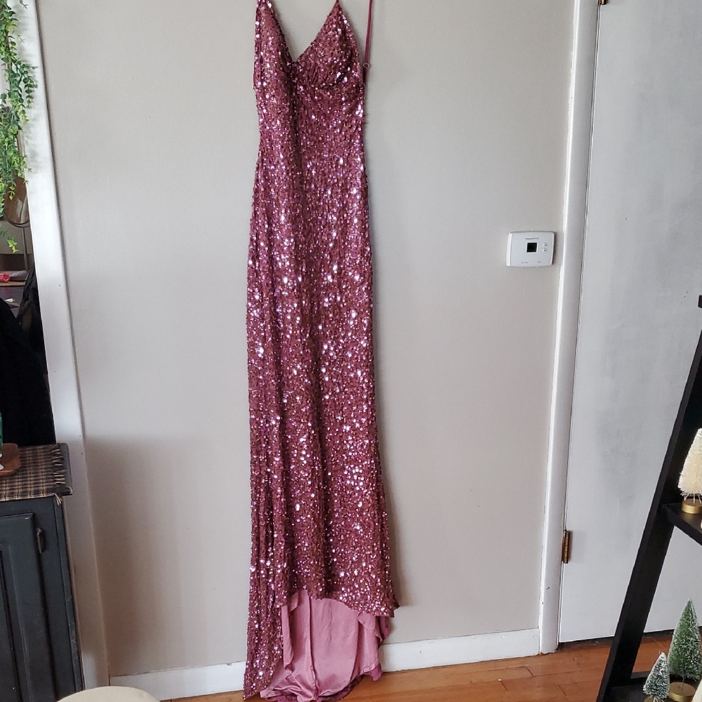 Pink Sequin Gown